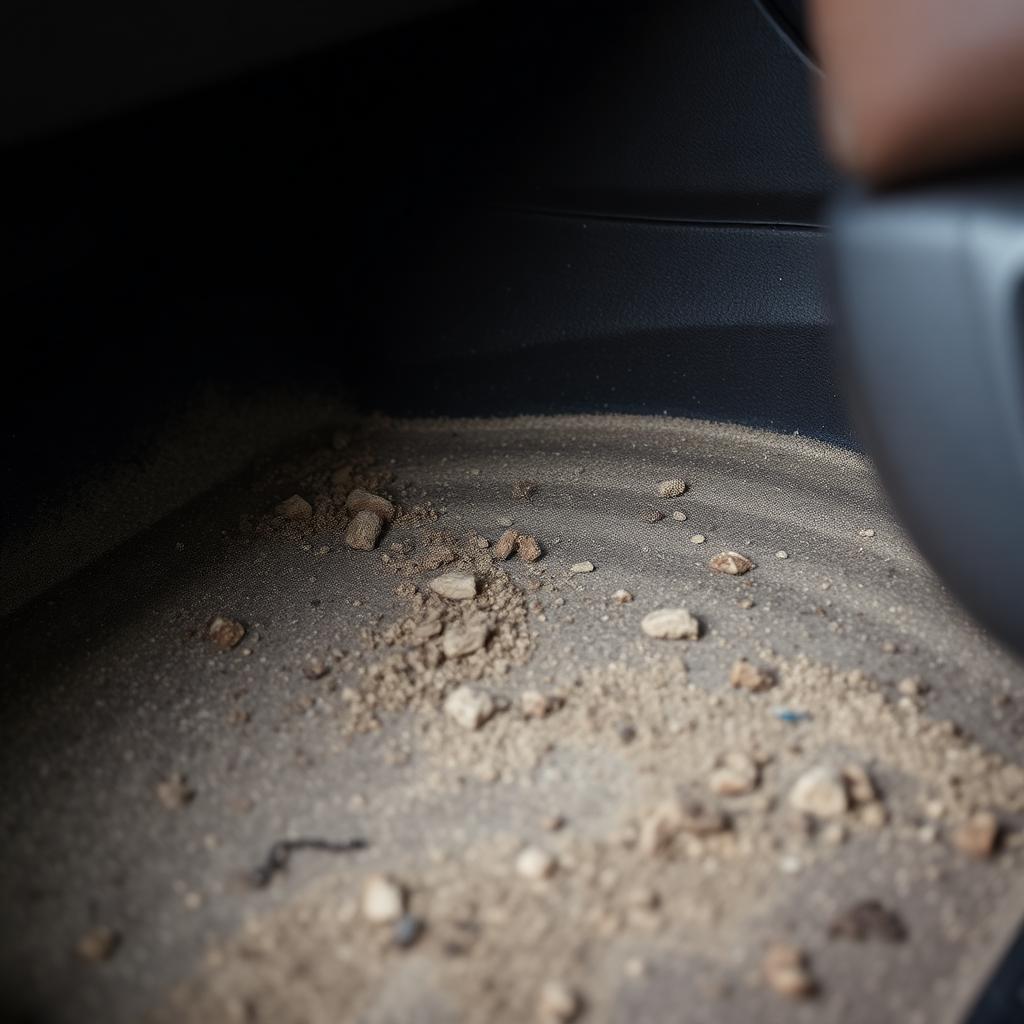 Tapis de voiture sale